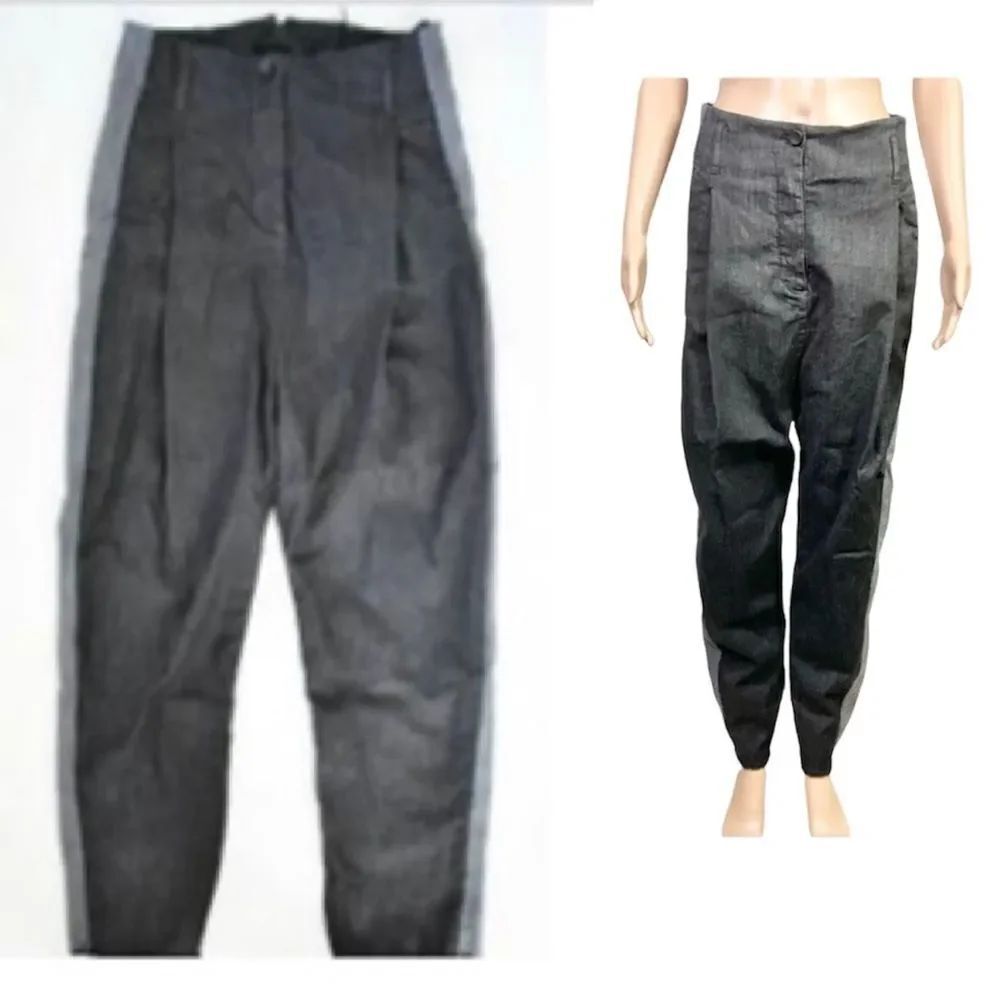 NEW Masada Etichetta Toscana Black Gray High Waisted Jeans Art 6632 size 6